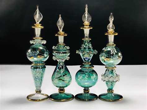 egyptian blown glass perfume bottles.